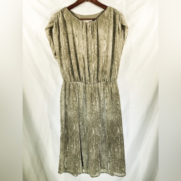 MICHAEL Michael Kors Cinched Waist Ruched Short Sleeve Dress Size 10 - Picture 1 of 8